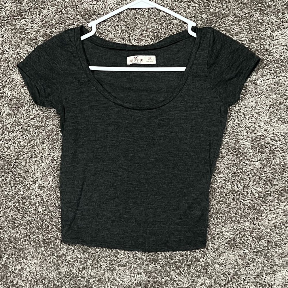 Hollister Dark Grey Crop Top